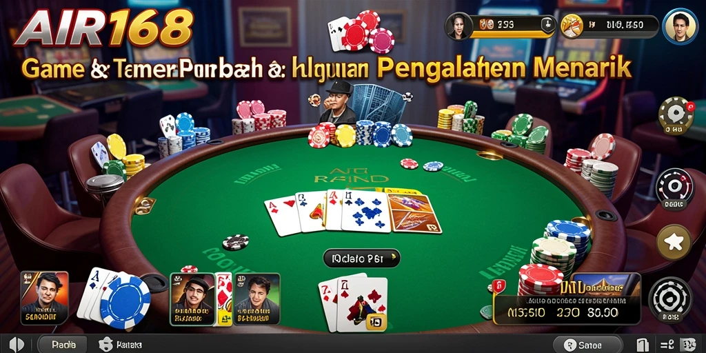 Tampilan gameplay poker di AIR168 dengan grafis menarik.
