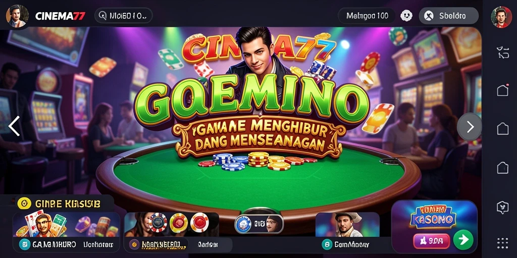 Tampilan antarmuka CINEMA77 menampilkan gameplay kasino yang menarik dan interaktif.