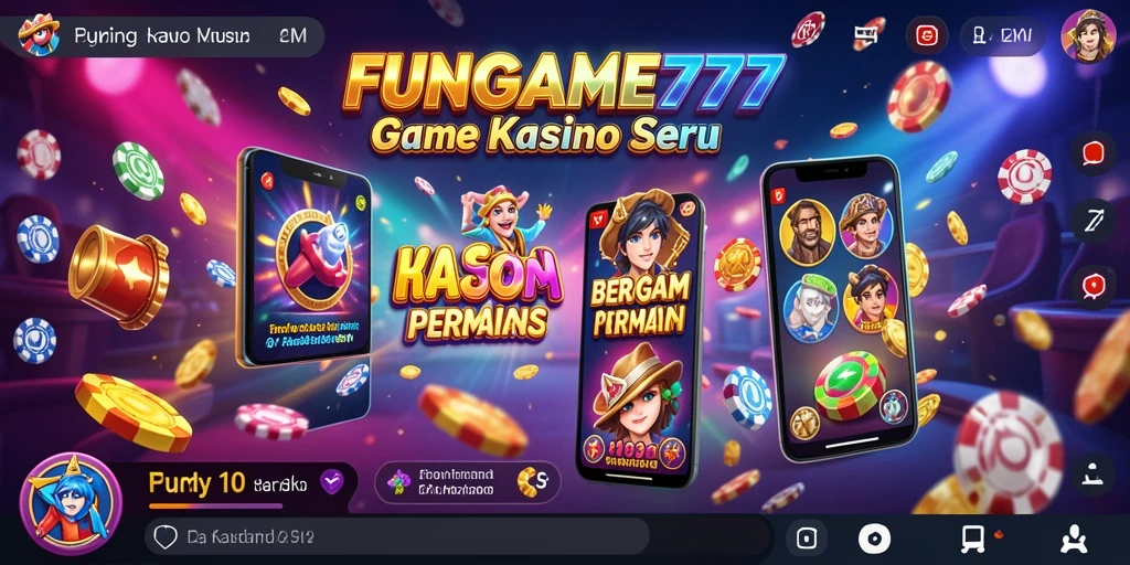 Tampilan menarik dari gameplay FUNGAME777 yang penuh keseruan Kasino.