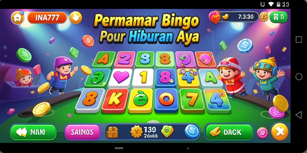 Tampilan gameplay Bingo yang seru dan interaktif dalam INA777.