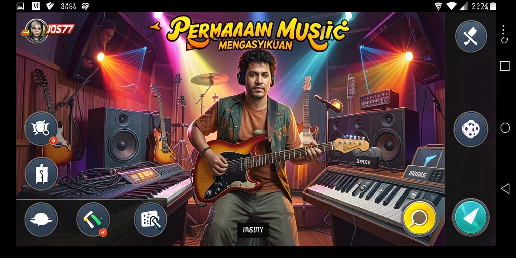 Tampilan gameplay JOS77 yang seru dengan berbagai lagu.