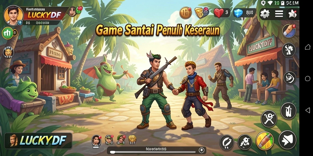 Tampilan menarik dari gameplay LUCKYDF yang menghibur.