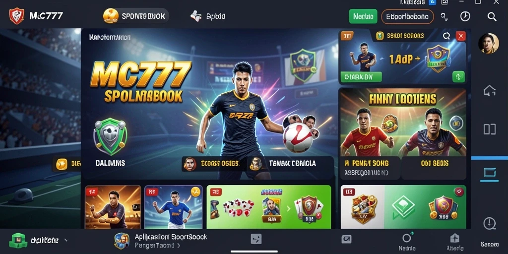 Gameplay menarik dari aplikasi Sportsbook MC777 dengan fitur taruhan langsung.