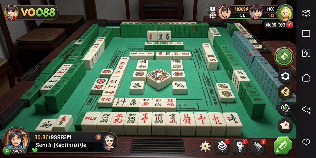 Screenshot OVO88 menampilkan gameplay Mahjong yang seru dan interaktif.