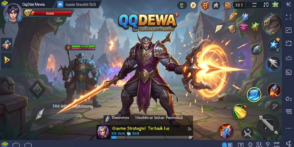 Tangkapan layar gameplay QQDEWA dengan aksi strategi mendebarkan.