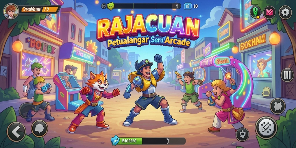Screenshot gameplay RAJACUAN menampilkan aksi seru di level yang menantang.