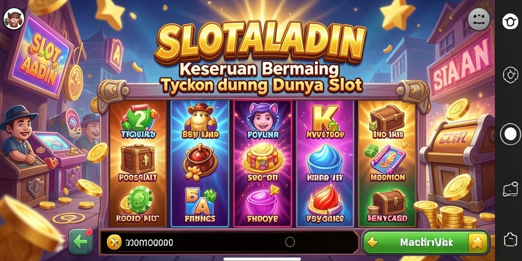 Tangkapan layar utama SLOTALADIN menampilkan keseruan gameplay Tycoon.